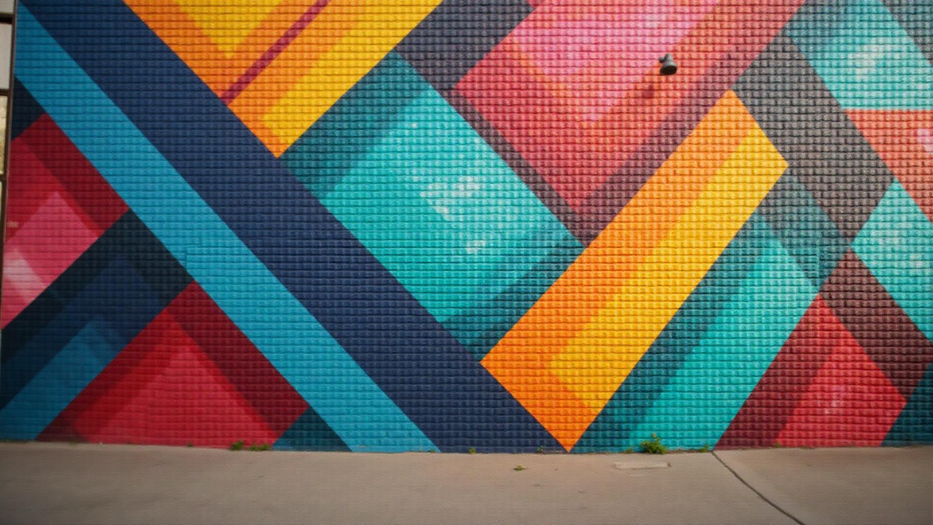 Vibrant mural artwork